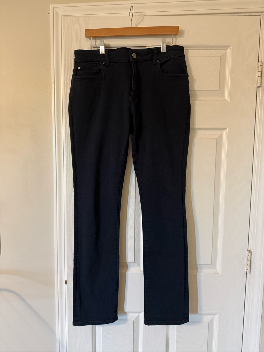 Warp + Weft Black Straight-Leg Jeans